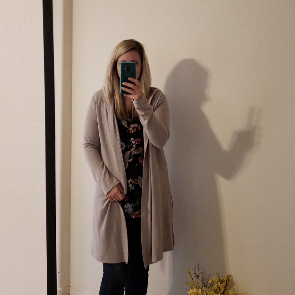 Sweater cardigan long sz large